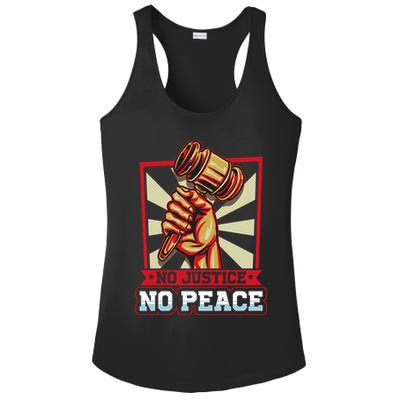 Attorney Lawyer Justice No Peace Judge Gift Ladies PosiCharge Competitor Racerback Tank