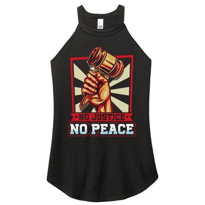 Attorney Lawyer Justice No Peace Judge Gift Women's Perfect Tri Rocker Tank