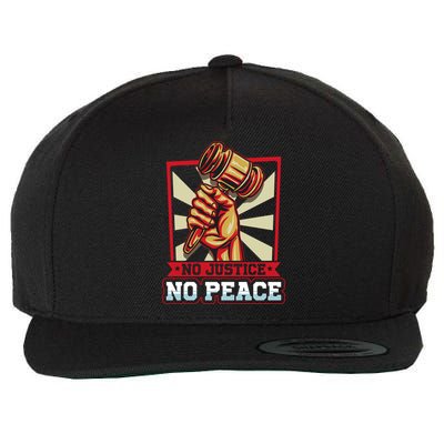 Attorney Lawyer Justice No Peace Judge Gift Wool Snapback Cap