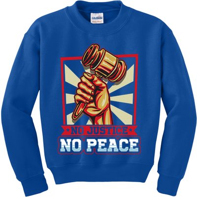 Attorney Lawyer Justice No Peace Judge Gift Kids Sweatshirt