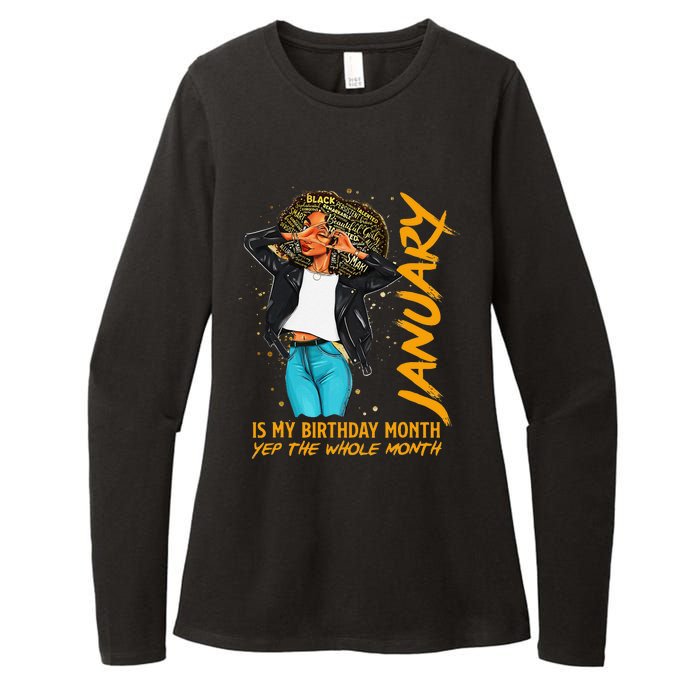 Afro Locs January Is My Birthday Yep The Whole Month Womens CVC Long Sleeve Shirt