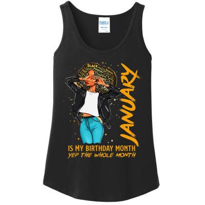 Afro Locs January Is My Birthday Yep The Whole Month Ladies Essential Tank