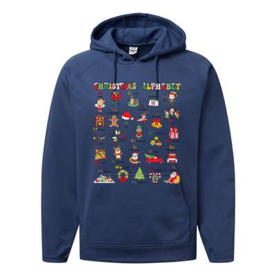 ABCs Learning Kindergarten Teacher Christmas Lights Alphabet Performance Fleece Hoodie