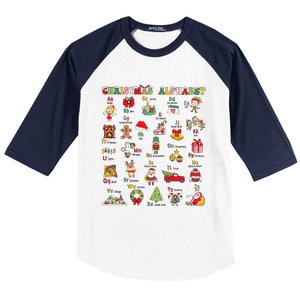 ABCs Learning Kindergarten Teacher Christmas Lights Alphabet Baseball Sleeve Shirt