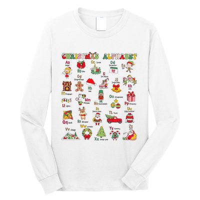 ABCs Learning Kindergarten Teacher Christmas Lights Alphabet Long Sleeve Shirt