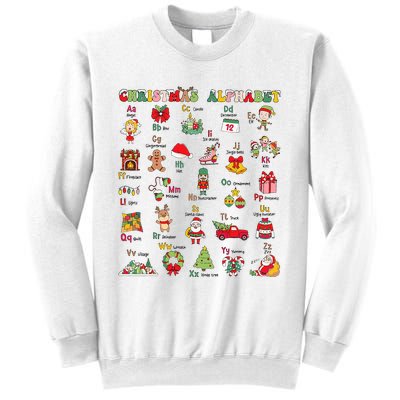 ABCs Learning Kindergarten Teacher Christmas Lights Alphabet Sweatshirt