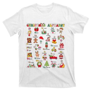 ABCs Learning Kindergarten Teacher Christmas Lights Alphabet T-Shirt