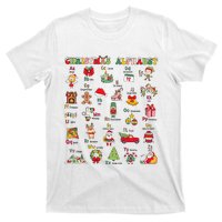 ABCs Learning Kindergarten Teacher Christmas Lights Alphabet T-Shirt