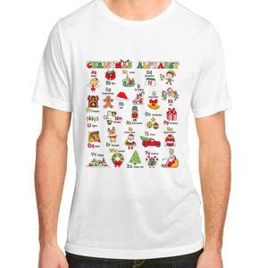 ABCs Learning Kindergarten Teacher Christmas Lights Alphabet Adult ChromaSoft Performance T-Shirt