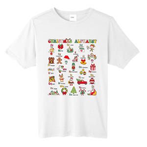 ABCs Learning Kindergarten Teacher Christmas Lights Alphabet Tall Fusion ChromaSoft Performance T-Shirt