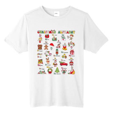 ABCs Learning Kindergarten Teacher Christmas Lights Alphabet Tall Fusion ChromaSoft Performance T-Shirt