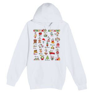 ABCs Learning Kindergarten Teacher Christmas Lights Alphabet Premium Pullover Hoodie