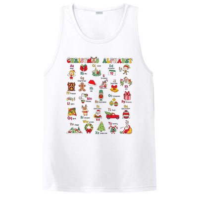 ABCs Learning Kindergarten Teacher Christmas Lights Alphabet PosiCharge Competitor Tank