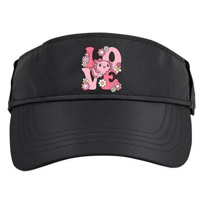 Axolotl Love Kawaii Axolotl Lover Adult Drive Performance Visor