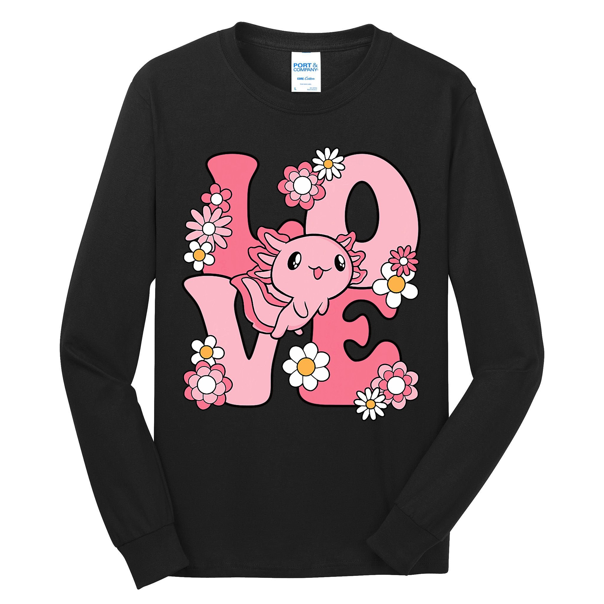 Axolotl Love Kawaii Axolotl Lover Tall Long Sleeve T-Shirt