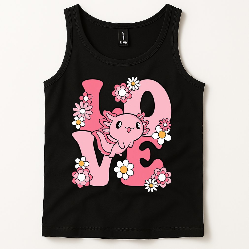 Axolotl Love Kawaii Axolotl Lover Tank Top