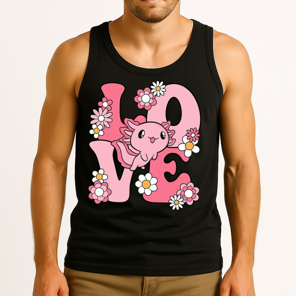Axolotl Love Kawaii Axolotl Lover Tank Top