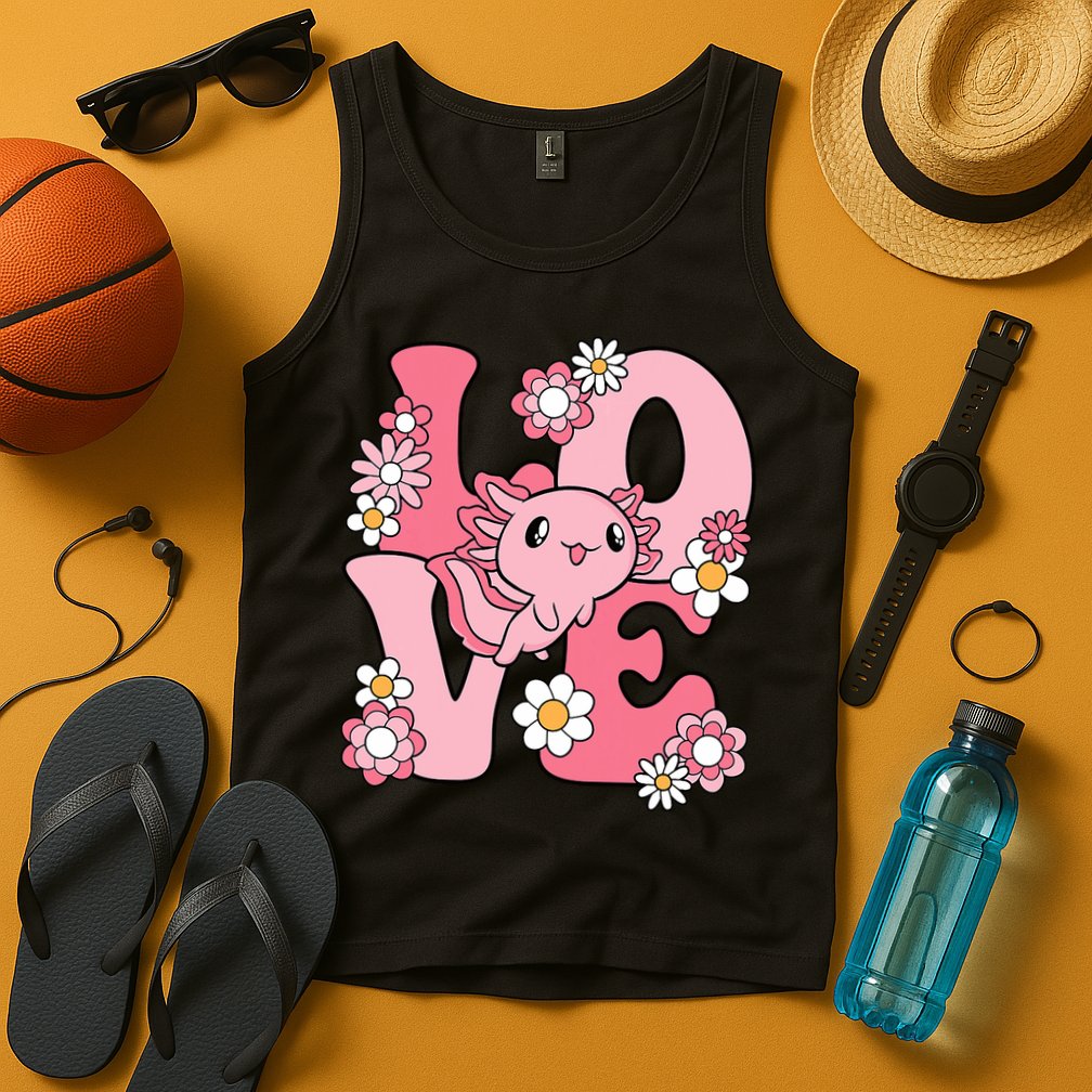 Axolotl Love Kawaii Axolotl Lover Tank Top