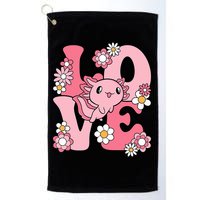 Axolotl Love Kawaii Axolotl Lover Golf Towel