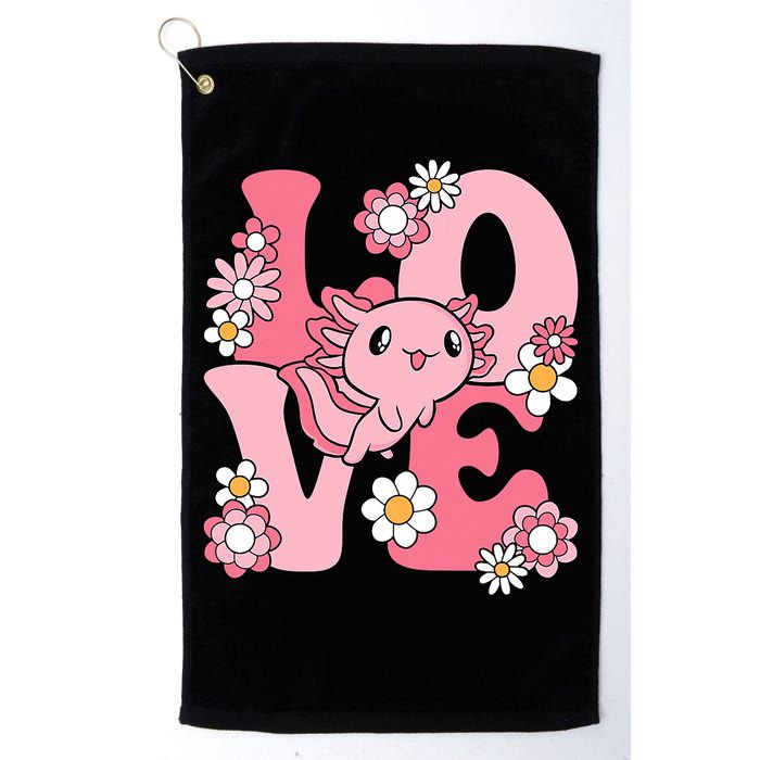 Axolotl Love Kawaii Axolotl Lover Golf Towel