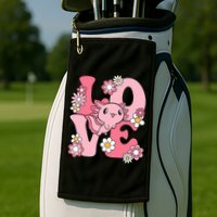 Axolotl Love Kawaii Axolotl Lover Golf Towel