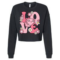 Axolotl Love Kawaii Axolotl Lover Cropped Pullover Crew