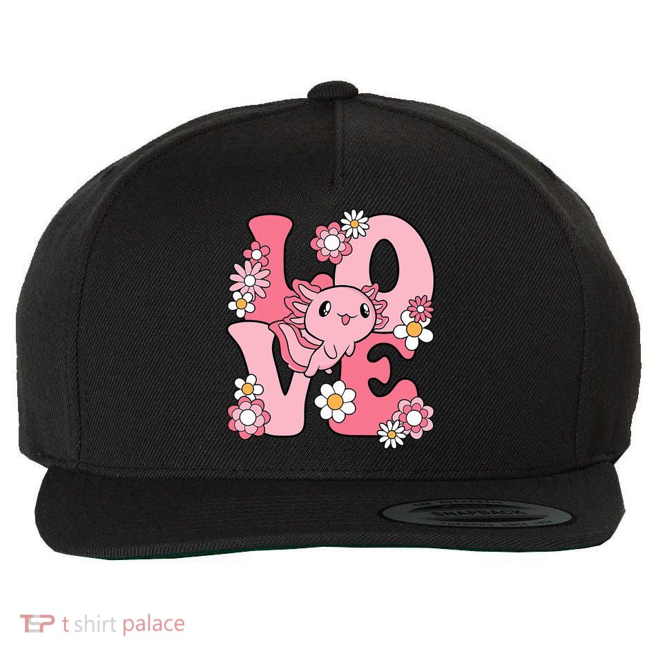 Axolotl Love Kawaii Axolotl Lover Wool Snapback Cap