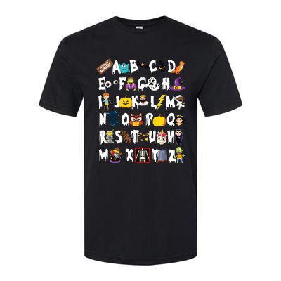 Abcs Learning Kindergarten Teacher Funny Halloween Alphabet Softstyle CVC T-Shirt