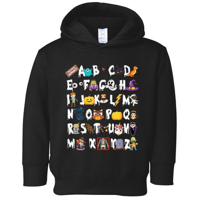 ABCs Learning Kindergarten Teacher Funny Halloween Alphabet Toddler Hoodie