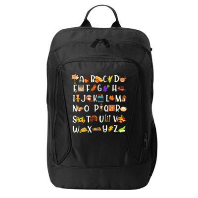 ABCs Learning Kindergarten Teacher Thanksgiving Alphabet City Backpack