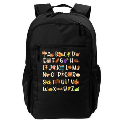 ABCs Learning Kindergarten Teacher Thanksgiving Alphabet Daily Commute Backpack