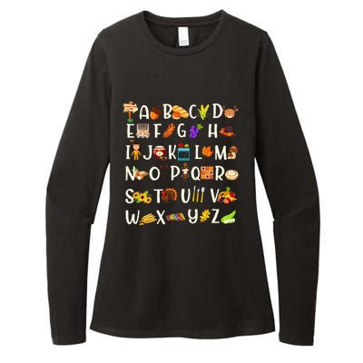 ABCs Learning Kindergarten Teacher Thanksgiving Alphabet Womens CVC Long Sleeve Shirt