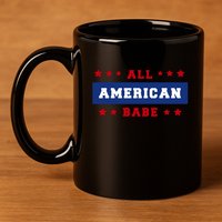 All American Babe 11oz C Handle Ceramic Mug