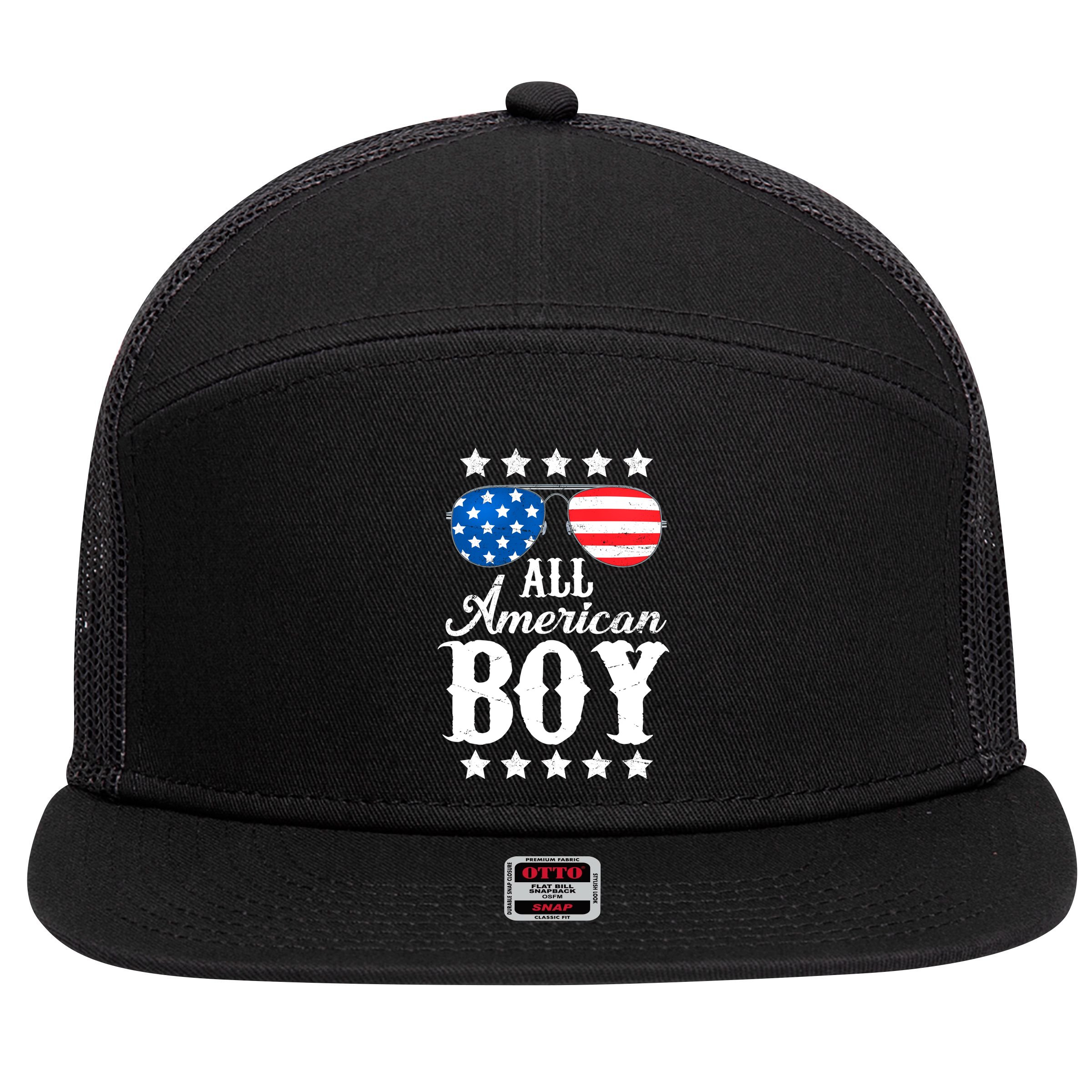 All American Boy 7 Panel Mesh Trucker Snapback Hat