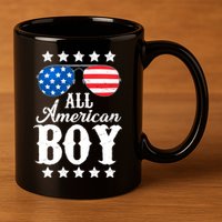 All American Boy 11oz C Handle Ceramic Mug