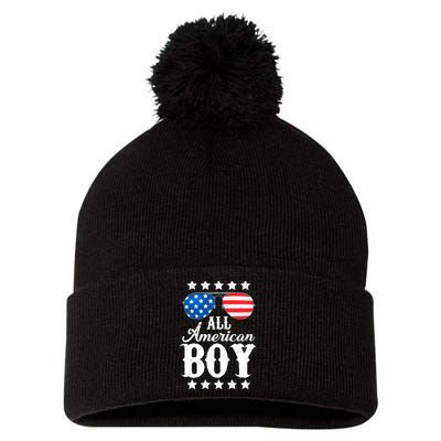 All American Boy Pom Pom 12in Knit Beanie