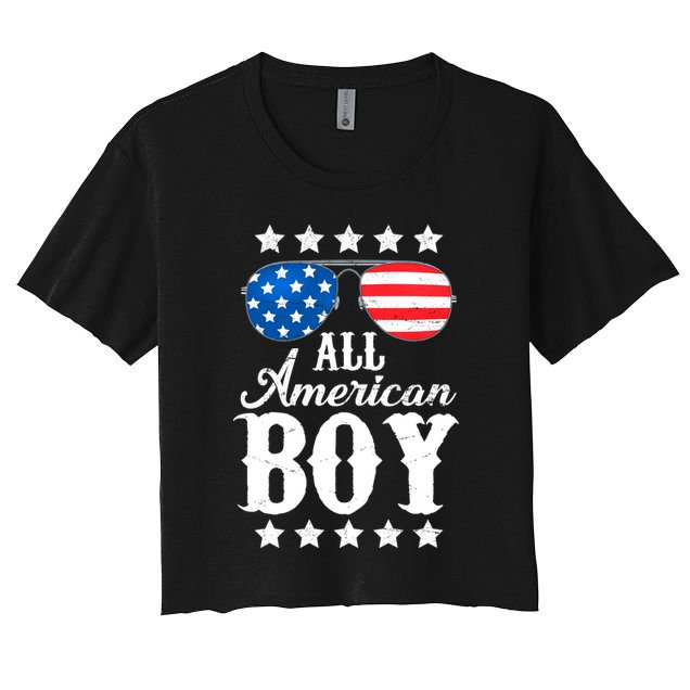 All American Boy Women's Crop Top Tee