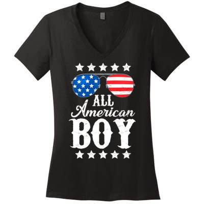 All American Boy Women's V-Neck T-Shirt