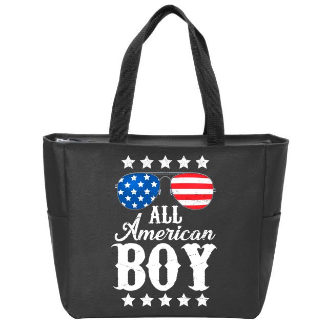 All American Boy Zip Tote Bag