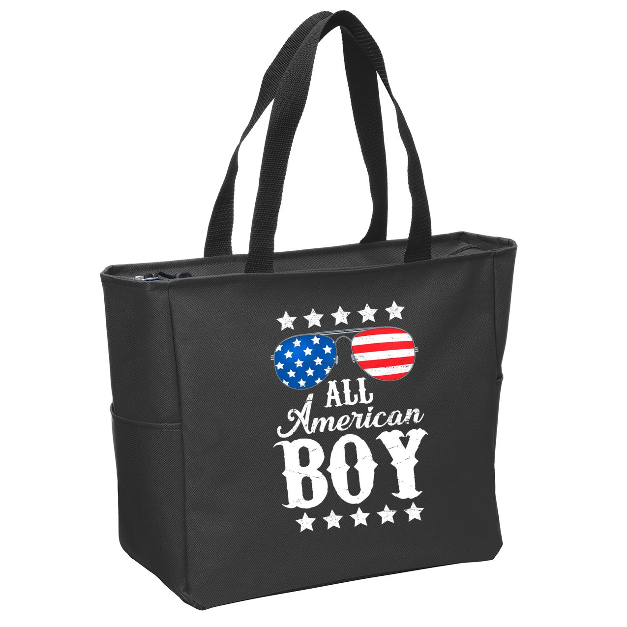 All American Boy Zip Tote Bag