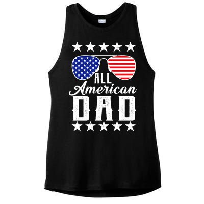 All American Dad  Ladies PosiCharge Tri-Blend Wicking Tank