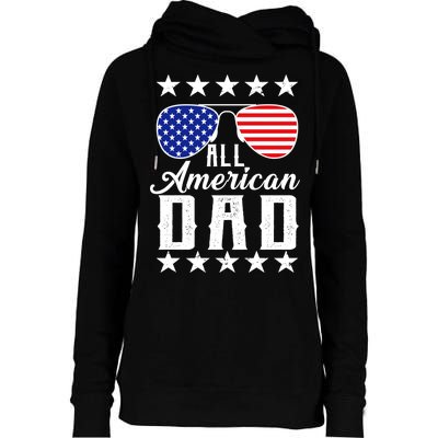 All American Dad  Womens Funnel Neck Pullover Hood