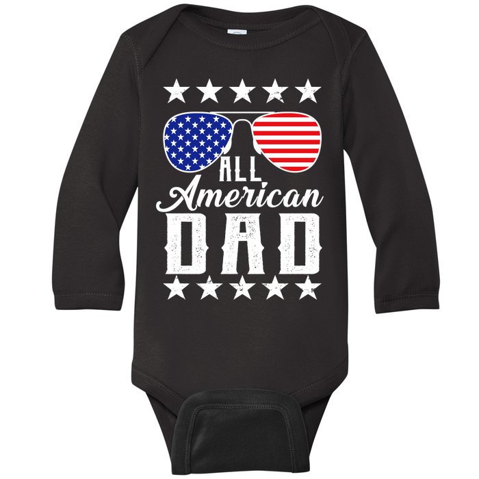 All American Dad  Baby Long Sleeve Bodysuit