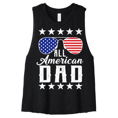 All American Dad  Women's Racerback Cropped Tank