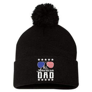 All American Dad  Pom Pom 12in Knit Beanie