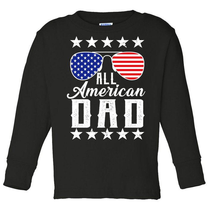 All American Dad  Toddler Long Sleeve Shirt