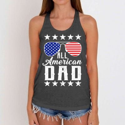 All American Dad  Women's Knotted Racerback Tank