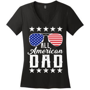 All American Dad  Women's V-Neck T-Shirt