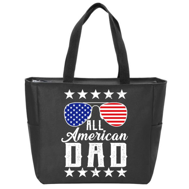 All American Dad  Zip Tote Bag