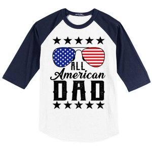 All American Dad  Baseball Sleeve Shirt